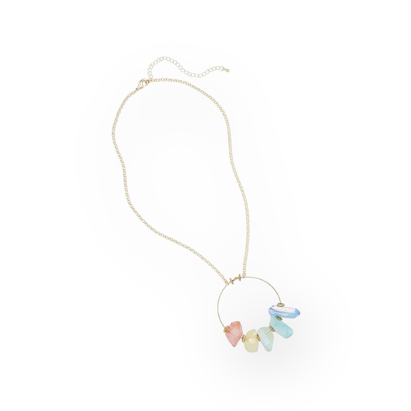 new SOTM Jewels 𑁍 Chakra Crystals Spiritual Statement Pendant Necklace 𑁍 Gold - Picture 14 of 17